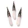 Natural Rose Quartz Pointed Big Pendants LS-G-P560-02R-08-1