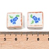 Printed Handmade Porcelain Beads PORC-G016-04C-4