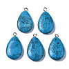 Synthetic Turquoise Pendants G-S356-14B-1