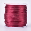 Round Nylon Satin Rattail Cord NWIR-WH0009-15A-04-1