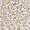 500Pcs Plating Acrylic Beads PACR-TADJ0001-01W-2