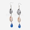 Electroplate Glass Beads Dangle Earrings EJEW-JE02907-M-2