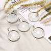 Flat Round Alloy Pendant Cabochon Settings PALLOY-A15654-AS-6