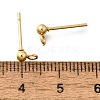 201 Stainless Steel Stud Earring Findings STAS-R156-01G-02-2