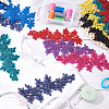 Fingerinspire 16Pcs 8 Colors Polyester Embroidery Costume Accessories PATC-FG0001-03-6