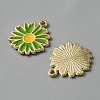 Light Gold Plated Alloy Enamel Pendants ENAM-WH0001-36LG-05-2