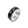 Rotatable 304 Stainless Steel Finger Rings FS-WGF1F3F-02-2