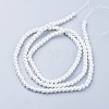 White Glass Pearl Round Loose Beads For Jewelry Necklace Craft Making X-HY-6D-B01-2