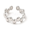 Non-Tarnish 304 Stainless Steel Oval Wrap Open Cuff Ring for Women RJEW-E063-15P-01-2