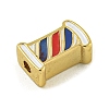 Rack Plating Brass Enamel Beads KK-U029-22G-04-2