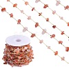 Natural Banded Agate Chips Beaded Chains CHC-SZ0001-62F-1