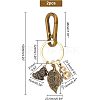 2Pcs Brass Keychain KEYC-FH0001-06-4