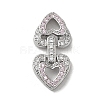 Brass Micro Pave Cubic Zirconia Fold Over Clasps KK-H455-53P-01-1