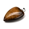 Natural Tiger Eye Pendants G-F820-04P-14-2