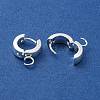 201 Stainless Steel Huggie Hoop Earrings Findings STAS-A167-01R-S-2