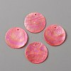 Natural Capiz Shell Pendants BSHE-WH0004-10B-2