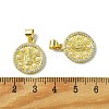 Real 18K Gold Plated Brass Micro Pave Clear Cubic Zirconia Pendants KK-H472-35B-G-3