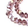 Electroplate Transparent Glass Beads Strands EGLA-Q139-01A-A14-3