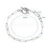Tarnish Resistant 304 Stainless Steel Textured Paperclip Chain Bracelets BJEW-JB05112-5