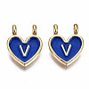 Alloy Enamel Charms ENAM-T012-02V-RS-2