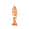 Brass with Enamel Pendants KK-CBA2F11-03G-2