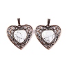 Natural Howlite Peach Love Heart Pendants G-G158-01-05-1