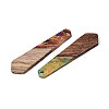 Opaque Resin & Walnut Wood Pendants RESI-T060-57M-1-2