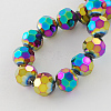 Electroplate Glass Bead Strands EGLA-R042-8mm-04-2