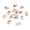 Craftdady 20Pcs 5 Colors Resin Imitation Pearl Pendants FIND-CD0001-35-12