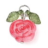 7Pcs 7 Colors Transparent Normal Glass Pendants PALLOY-JF04620-01-3