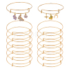 15Pcs Stainless Steel Adjustable Bangle Making BJEW-UN0001-64G-1