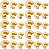 600Pcs 3 Styles Brass Crimp Beads Covers KK-SP0001-91B-1
