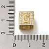 Brass Cubic Zirconia Beads KK-Q818-01G-G-3