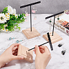 3Pcs 3 Sizes Iron T Bar Earring Display Stands EDIS-WH0012-36A-3