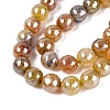 Electroplate Natural Agate Beads Strands G-T131-55-31-4
