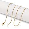 Ion Plaing(IP) 304 Stainless Round Snake Chain Necklaces X-NJEW-Q003-01G-1