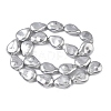 Electroplate Opaque Glass Imitation Pearl Strands EGLA-D302-02B-2