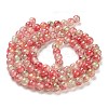 Baking Paint Crackle Glass Bead Strands DGLA-R053-05D-2