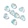 Electroplate Frosted Glass Bead EGLA-H102-08G-3