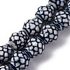 Handmade Blue and White Porcelain Beads Strands PORC-I027-13A-1