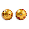 Spray Painted Resin Beads RESI-N034-19-V06-1