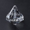 Transparent Acrylic Faceted Diamond Pendants DB28x31mmC01-2