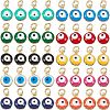 40Pcs 10 Colors Real 18K Gold Plated Plated Brass Enamel Beads KK-NB0001-45-1