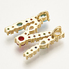 Brass Micro Pave Cubic Zirconia Pendants ZIRC-S061-64M-2