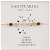 Natural stone constellation bracelet with 12 zodiac signs NR2952-6-1