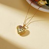 Heart with Rose Flower Picture Locket Pendant Necklace JN1036A-5