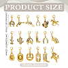 54Pcs 18 Style Alloy Pendant Decorations HJEW-ME00056-2