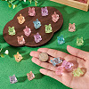 48Pcs 6 Colors Luminous Resin Dog Figurine DJEW-TA0001-43-8