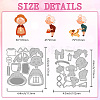 Grandma with Dog Carbon Steel Cutting Dies Stencils DIY-WH0309-2024-2