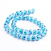 Handmade Silver Foil Glass Round Beads FOIL-I008-02B-2